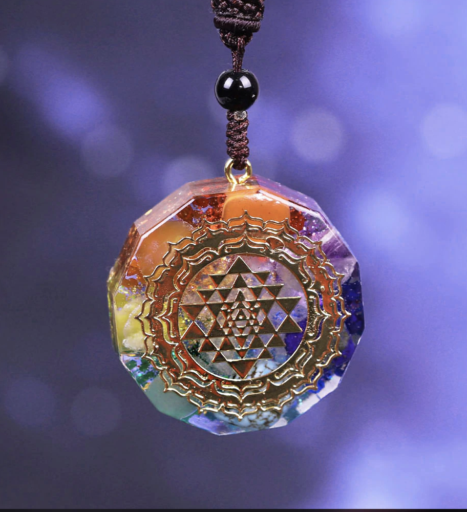 SACRED SRI YANTRA ORGONITE CHAKRA NECKLACE