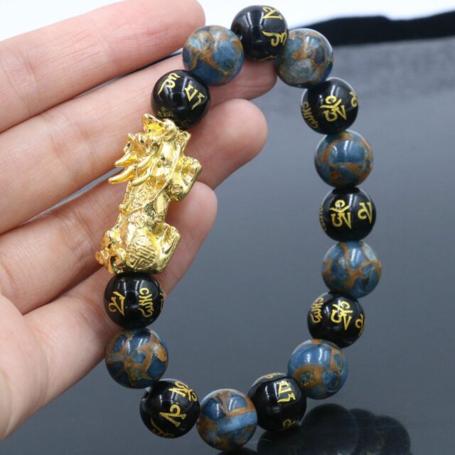 Pi Xiu Wealth Bracelet For Men Women Natural Obsidian Stone Buddha Beads Bracelet Chakra Healing Energy Bracelets Man Jewelry